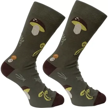 Dospělé ponožky Houbař - 42-46 / khaki