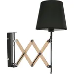 Nástěnná flexibilní lampa na čtení MITO, 1xE27 - 40W, chromovaná / černá