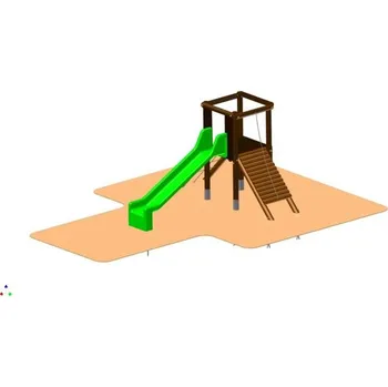 Dětské hřiště Věž se skluzavkou, varianta 1 - do 1 m (DH 12a)