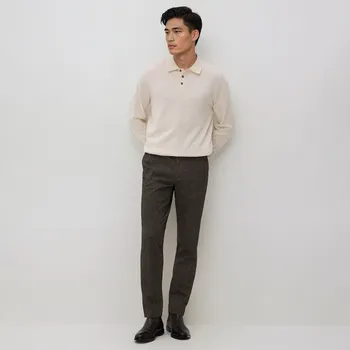 Pánské kalhoty Reserved - Kalhoty chino slim fit - tmavě hnědá - 263BK-89P - 263BK-89P-36