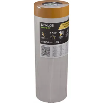 Lepicí páska FÓLIE S PÁSKOU WASHI 1800X20 M STALCO RYCHLÉ ZABEZPEČENÍ STĚN