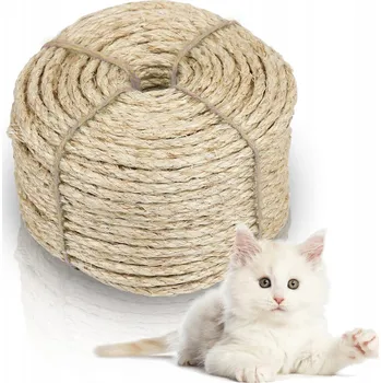 KOKOSOVÉ SIZALOVÉ LANO NA ŠKRABADLO PRO KOČKY NEBO PRO RUČNÍ PRÁCE, 8mm, 100m