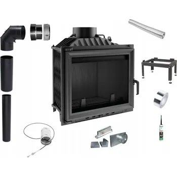 Krbová vložka Krbová kamna litinová KRATKI ANTEK Výkon 10 kW, vývod 180 mm, EKOPROJEKT, na dřevo