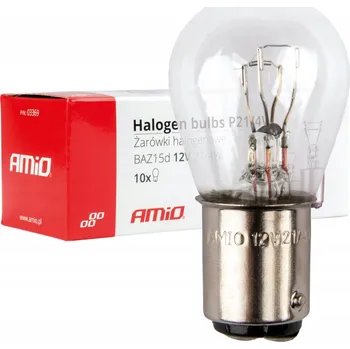 Povinná bezpečnostní výbava Žárovky Amio 03369 P21/4W 21W, 10 ks