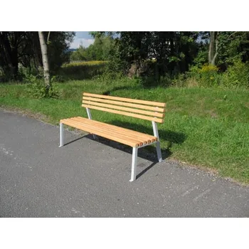 Zahradní lavice Lavička KOPŘ s opěradlem, dubové latě, délka 1800 mm, šířka 440 mm