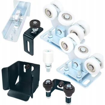 Pohon brány VOZÍK / ROLNY PRO POSUVNÉ BRÁNY 80x80 5 ROLEN TICHÝ KOMPLETNÍ SET ANTRACIT