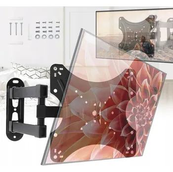 Televizní držák SILNÝ OTOČNÝ DRŽÁK NA ZEĎ PRO TV MONITOR VĚŠÁK TELEVIZORU LCD 14-43