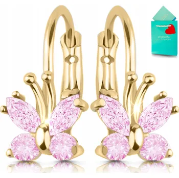 Náušnice Zlaté náušnice 925 pro holčičku - motýlci