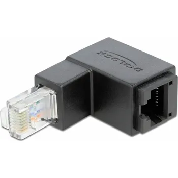 Elektrická zásuvka Delock síťový adaptér CAT 6 [1x RJ45 zásuvka - 1x RJ45 zástrčka] černá