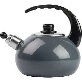 Varná konvice Konvice tradiční ocelová smaltovaná Silesia Emalia 2,5 l šedá