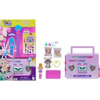 Panenka Mini panenka Polly Pocket s domečkem fialová 7,50 cm