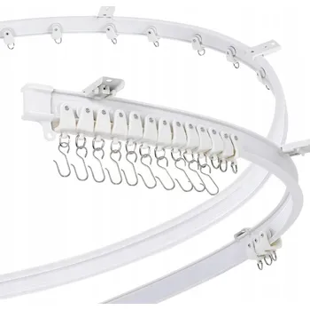 STROPNÍ ZÁVĚS 5 M FLEXIBILNÍ GARNÝŽ PRO ZÁCLONY LIŠTA PRO OKNA SPRCHOVÉHO KOUTU