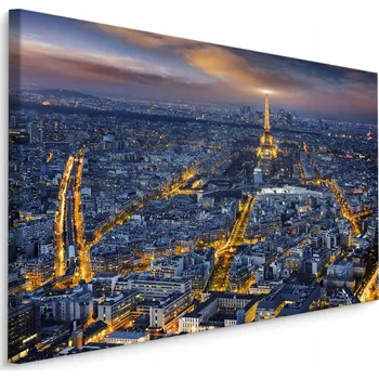 Obraz Obraz: Paříž v noci - architektura 3D, 30x20 cm
