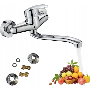 Vodovodní baterie OTOČNÁ NÁSTĚNNÁ BATERIE DŘEZOVÁ DŘEZ BATERIE DO KOUPELNY KUCHYNĚ CHROM