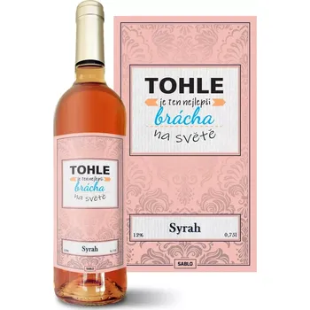 Víno Sablio Růžové víno Tohle je ten nejlepší brácha na světě: 0,75 l
