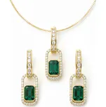 Stříbrná souprava zlacená Smaragd Gréthe