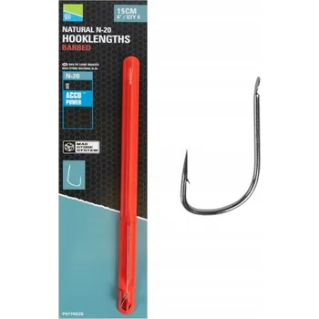 Vrták Návazce Preston Natural N-20 s háčkem s protihrotem, velikost 12