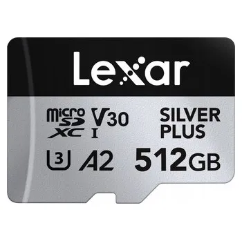 Paměťová karta Paměťová karta Lexar microSDXC Silver Plus 512GB V30 UHS-I U3 A2 205/150MB/s