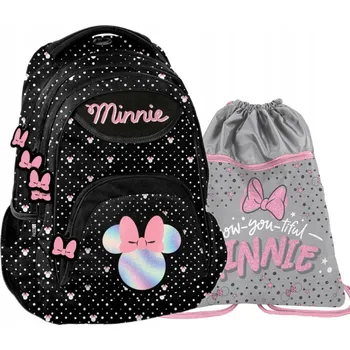 Školní batoh Školní batoh vícekomorový Minnie Mouse Paso černý, růžový 18 l