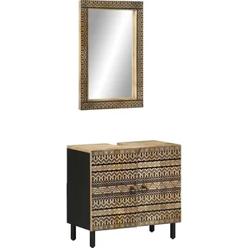 Koupelnový nábytek vidaXL 2dílná koupelnová sestava masivní mangovníkové dřevo [3310129]