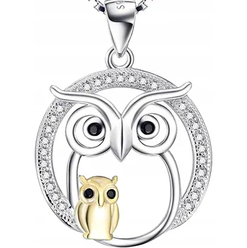 Náhrdelník Sova Stříbrný náhrdelník Dárek pro dceru maminky a manželky