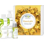 Original Atok Posilující šampon s kofeinem 150 ml + Hydratační kondicionér s ceramidy 150 ml + Obnovující olejové sérum na vlasy 30 ml Vlasová péče sada