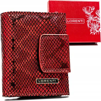 Dámská kožená peněženka červená lesklá malá na patent s RFID Lorenti