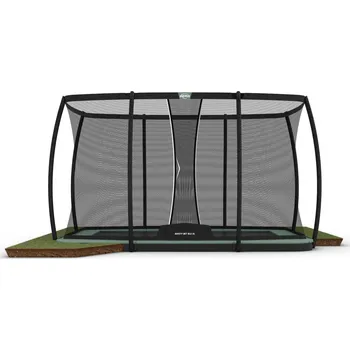 Trampolína BERG Trampolína s bezpečnostní sítí Champion ECO FlatGround 410 BERG ZELENÁ|ČERNÁ