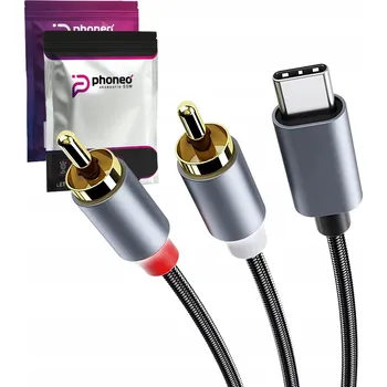 Audio kabel Audio kabel Phoneo USB-C na 2x RCA 1 m stereo HQ