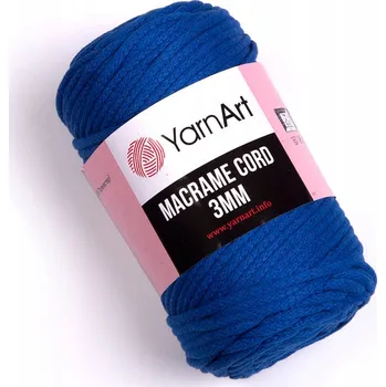 Příze Vlna YarnArt Macrame Cord 3 mm 772 modrá