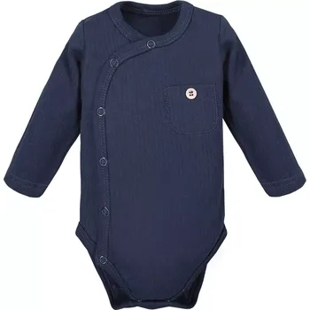 Kojenecké oblečení Eevi kojenecké body s kapsou modré