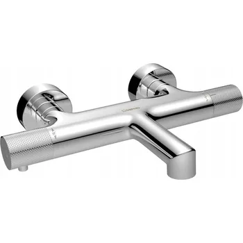 Vodovodní baterie Dvouúchytová nástěnná vanová baterie SAPHO, stříbrná