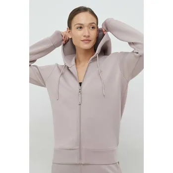 Dámská mikina Mikina Guess ALLIE dámská, fialová barva, s kapucí, potiskem, V3RQ11 K7UW2 V3RQ11.K7UW2 45X, vel. S