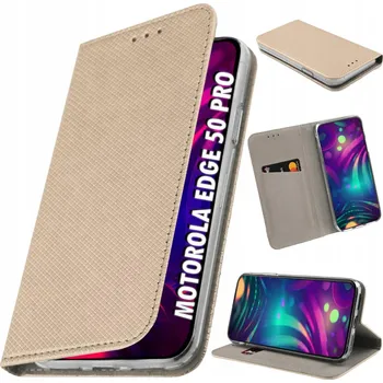 Pouzdro na mobilní telefon Flipové pouzdro pro MOTOROLA EDGE 50 PRO Obal + Sklo 9H ZAVÍRACÍ