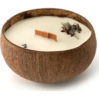 Tropikalia Svíčka v kokosu - vůně Melissa (Meduňka)