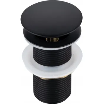 Sifon BALNEO Mosazná umyvadlová výpusť Klik Klak A bez přepadu, černá