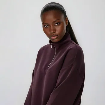 Reserved - Halenka se zipy - tmavě fialová - 699GA-49X - 699GA-49X-S