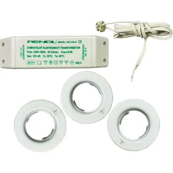 Bodové svítidlo Sada vestavných halogenových svítidel Rendl SHP3205/2, G4, 220-240 V, 3x 20 W - bílá + dárek zdarma