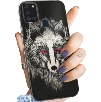 Pouzdro na mobilní telefon Zadní Kryt Hello Case pro Samsung Galaxy A21s bílý