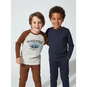 Chlapecké spodní prádlo Sinsay - Bavlněná košilka s potiskem 2 pack - námořnická modrá - 909GE-59X - 909GE-59X-140