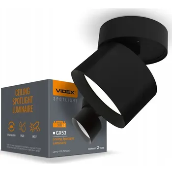 Stropní bodové svítidlo závěsné VIDEX GX53 VL-SPF18B-B černé