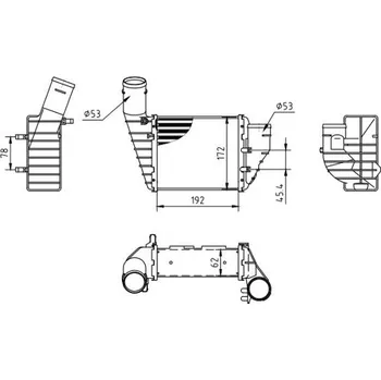 Chladič motoru Chladič turba HART 636 914