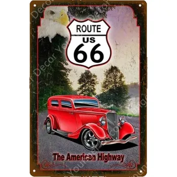 Plechová cedule Plechová retro americká US cedule Rocka American Highway