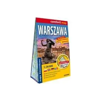 Literární cestopis Comfort! map Warszawa plan miasta 1:26 000