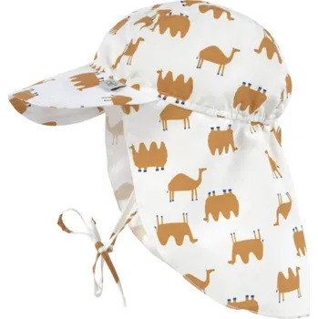 Kojenecká čepice Lässig SPLASH Sun Protection Flap Hat camel nature 07-18 mon.