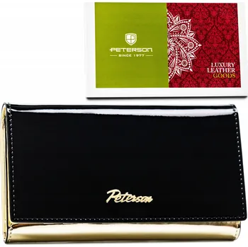 Peněženka Peterson dámská peněženka z pravé kůže, černá