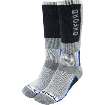 Pánské ponožky Motorkářské ponožky OXFORD OXSocks Thermal, šedo-černo-modré