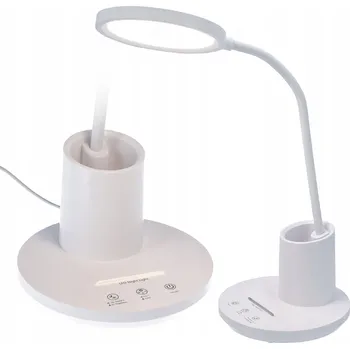 Lampička LED stolní lampička pro školáka, tři barvy světla, s úložným prostorem