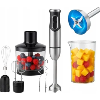 Tyčový mixér 1000 W 8 rychlostí stříbrný sada 6 v 1