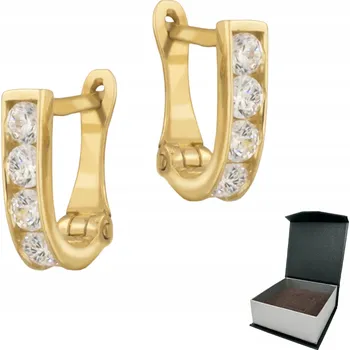 Náušnice Zlaté Náušnice ze zlata ryzosti 585, malé, se zirkony